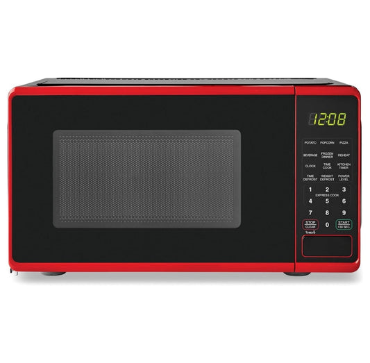 0.7 cu. ft. Countertop Microwave Oven, 700 Watts (Color : Red)