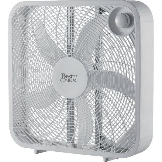 1 PK, Best Comfort FB50-16HA-Best Comfort 20 In. 3-Speed White Box Fan