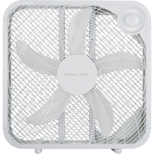 1 PK, Denali Aire 20 In. 3-Speed White Weather Resistant Box Fan