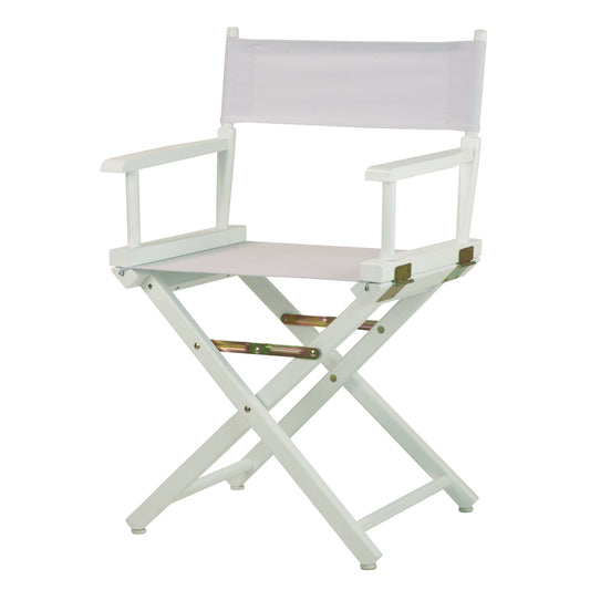 '18' Director's Chair White Frame-White Canvas'