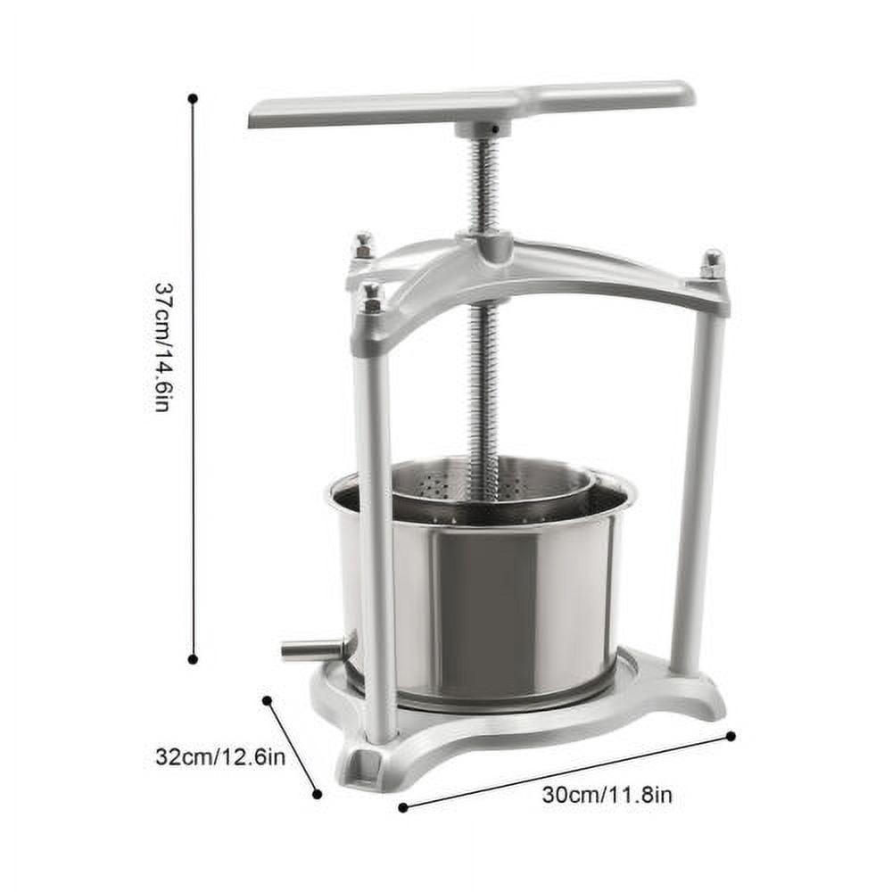 0.8 Gal/3L Fruit Wine Press Juice Press for Cider Vegetables Cheese Tinctures