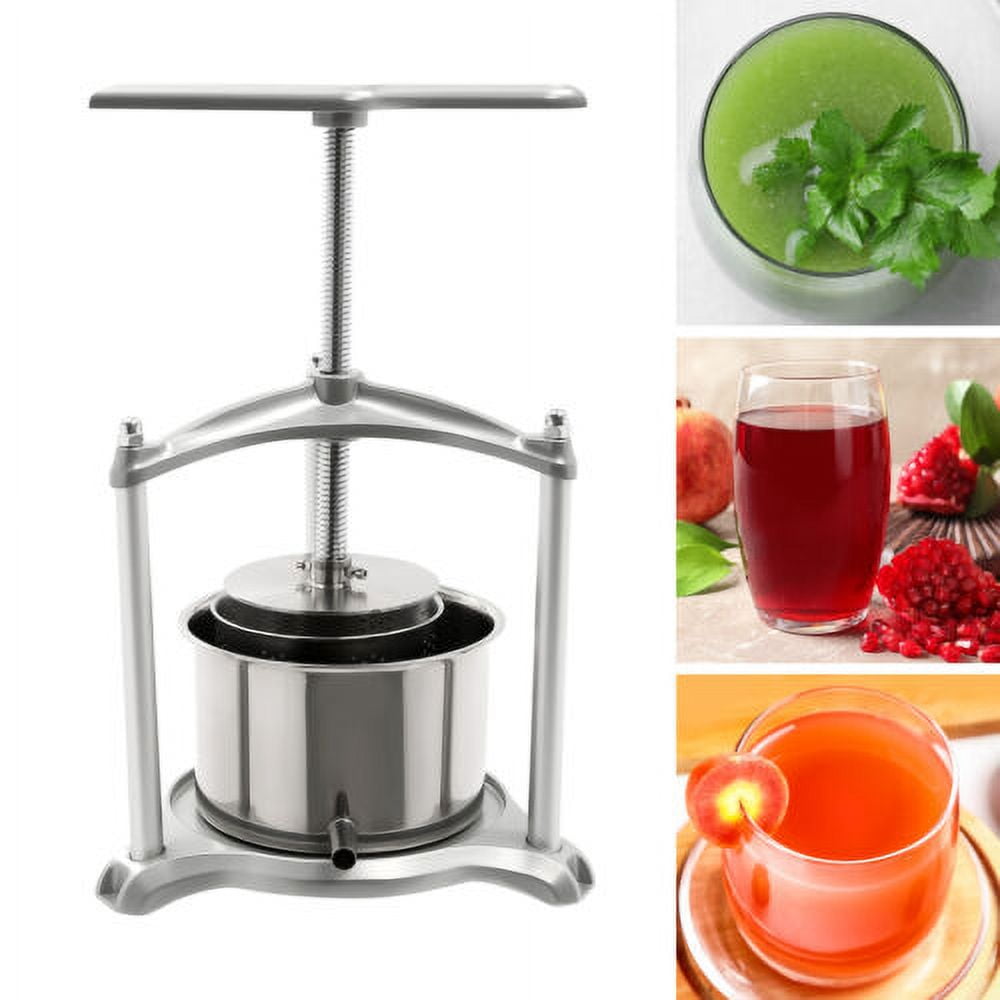 0.8 Gal/3L Fruit Wine Press Juice Press for Cider Vegetables Cheese Tinctures